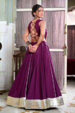 Wine-Navratri-Lehenga-Choli-with-Gotta-Patti-and-Gamthi-Work-Blouse-3