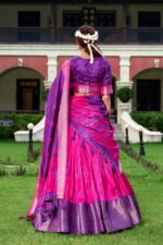 Pink-And-Purple-printed-lehenga-choli-with-zari-work-in-dola-silk-fabric