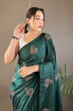 Green-Silk-Saree-with-Zari-Embroidery-and-Piping-Design-3