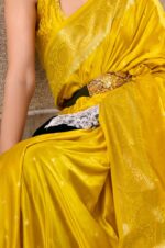 Yellow-Assam-Muga-Silk-Saree-with-Golden-Detailing-and-Intricate-Border-2