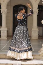 Black-Kora-Cotton-Lehenga-with-Bandhani-Kutchi-Work-Kurti-Set