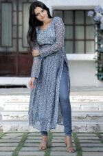 Blue-Floral-Print-Georgette-Kurta-with-Side-Slits-and-Full-Sleeves-3