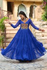 Blue-Laheriya-Gown-with-Kutchi-Embroidery-4