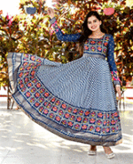 Blue-Patola-Print-Pashmina-Silk-Gown-2