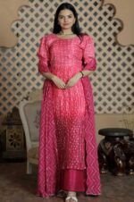 Blush-Elegance-–-Pink-Maslin-Kurti-Set-with-Embroidered-Chinnon-Dupatta--2