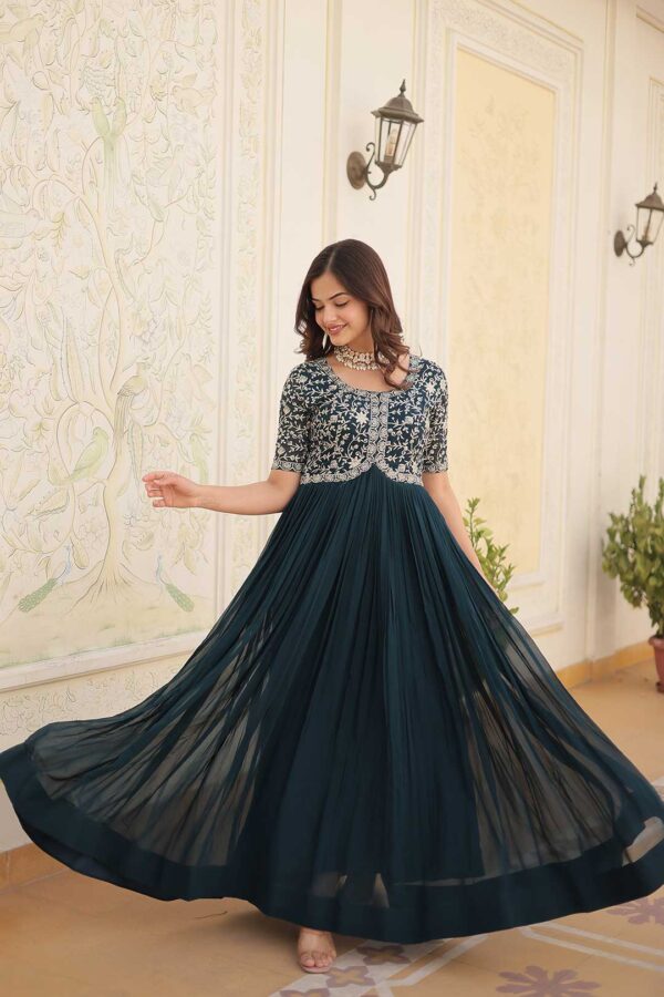 Elegant Charm – Rama Embroidered Gown for Festive Glam