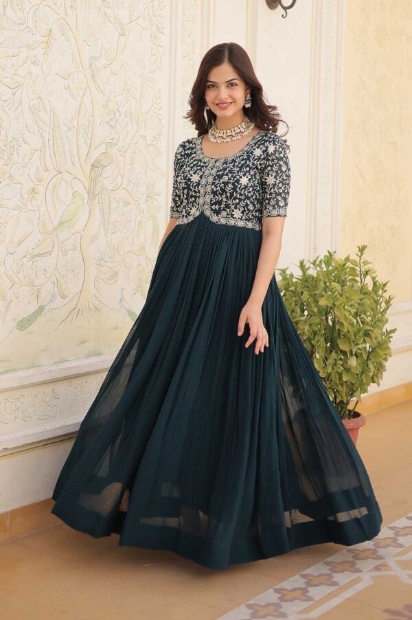 Elegant Charm – Rama Embroidered Gown for Festive Glam