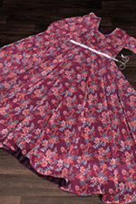 Elegant-Floral-Digital-Print-Georgette-Gown-with-Dupatta-&amp;-Belt