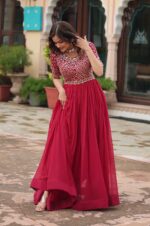 Elegant-Pink-Faux-Blooming-Gown-with-Zari-&amp;-Sequins-Work--3