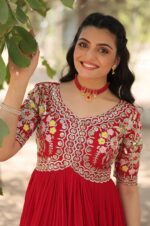 Elegant-Red-Faux-Blooming-Gown-with-Zari-Sequins-Embroidery--3