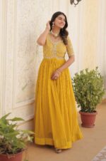 Golden-Radiance-–-Yellow-Embroidered-Zari-Sequins-Gown-3