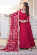 Graceful-Pink-Faux-Blooming-Gown-with-Designer-Sequins-Dupatta-3