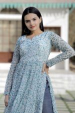 Grey-Printed-Georgette-Kurta-with-Side-Slits-and-Full-Sleeves-2