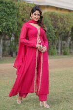 Hot-Pink-Georgette-Anarkali-with-Embroidered-Yoke-and-Dupatta-2