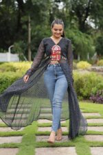 Leheriya-Faux-Georgette-Long-Kurti-with-Kutchi-Patchwork-–-Black-3