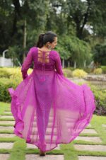 Leheriya-Faux-Georgette-Long-Kurti-with-Kutchi-Patchwork-–-Purple-2