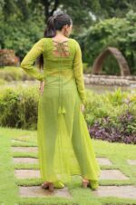 Leheriya-Print-Faux-Georgette-Kurti-with-Kutchi-Patchwork-2