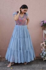 Light-Blue-Georgette-Gown-with-Floral-Embroidered-Bodice-and-Tiered-Ruffle-Hem-4