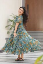 Light-Green-12-Meter-Flair-Printed-Georgette-Gown-with-Fancy-Neckline--2