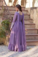 Lovender-Star-Georgette-Embroidered-Gown-with-Beads-&amp;-Sequins-Work-and-Dupatta-Set.-4