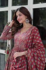 Maroon-Cotton-Anarkali-Set-with-Dupatta-–-Timeless-Elegance-in-Every-Detail