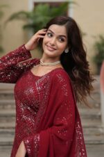 Maroon-Georgette-Sharara-Suit-with-Heavy-Sequin-Work-and-Bell-Sleeves
