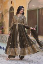 Mendi-Green-Embroidered-Faux-Georgette-Suit-Set-with-Dupatta-2