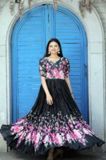 Midnight-Bloom-–-Black-Floral-Pleated-Gown-4