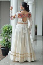 Off-White-Gold--Kora-Cotton-Lehenga-Choli-with-Gota-Patti-&amp;-Kutchi-Embroidery--3