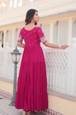 Pink-Faux-Blooming-Gown-with-Grand-Flair