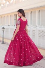 Pink-Georgette-Gown