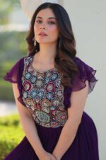 Purple-Embroidered-Frill-Gown