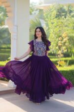Purple-Embroidered-Frill-Gown-4