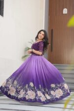 Purple-Exquisite-Faux-Blooming-Gown-2