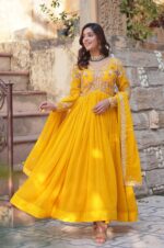 Radiant-Yellow-Zari-Embroidered-Gown-with-Designer-Dupatta-3