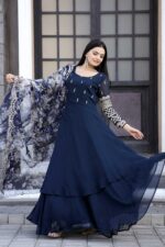 Rama-Faux-Blooming-Gown-with-Floral-Organza-Dupatta-2-