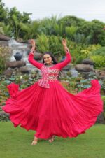 Rani-Pink-Kutchi-Gamthi-Embroidered-Reyon-Gown--3