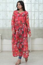 Red-Bloom-Radiance-–-Fox-Georgette-Digital-Floral-Kurti-4