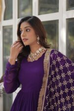 Royal-Purple-Zari-Embroidered-Gown-with-Dupatta-–-Timeless-Glamour!-2