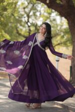 Royal-Radiance-–-Purple-Embroidered-Gown-with-Dupatta