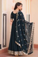 Royal-Rama-Green-Zari-Embroidered-Gown-Set-with-Dupatta