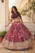 Royal-Wine-Charm-–-Russian-Silk-Foil-Embroidered-Lehenga-Set--2