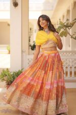 Sunshine-Radiance-–-Yellow-Foil-Embroidered-Lehenga-Set-2