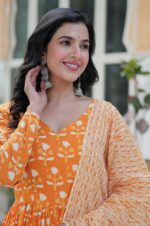Vibrant-Yellow-Pure-Cotton-Anarkali-Set-with-Dupatta-–-Summer-Freshness-&amp;-Ethnic-Charm
