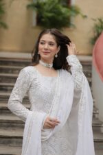 White-Georgette-Sharara-Suit-with-Heavy-Chikankari-Style-Embroidery-&amp;-Dupatta-2