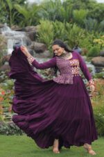 Wine-Kutchi-Gamthi-Embroidered-Reyon-Gown3
