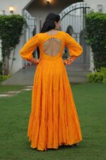 Yellow-Kutchi-Gamthi-Embroidered-Perot-Green-Gown-2