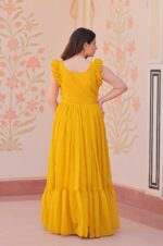 Yellow-Radiant-Faux-Blooming-Gown-with-Sequins-&amp;-Multi-Thread-Embroidery-4