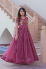 onion-Elegant-Silver-Crunchy-Fabric-Gown-with-Embroidered-Koti-3