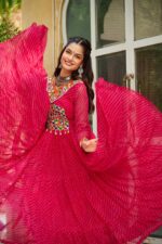 pink-Laheriya-Gown-with-Kutchi-Embroidery-2